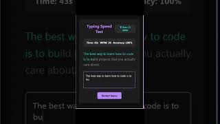 Build a Typing Speed Game in JavaScript⌨️ | BeginnerProject #learntocode #jsproject #jsgame #learnjs