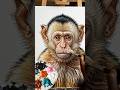 AI Monkey Sketch &amp; Painting 🐒🎨 | Satisfying Art #paintingvideo