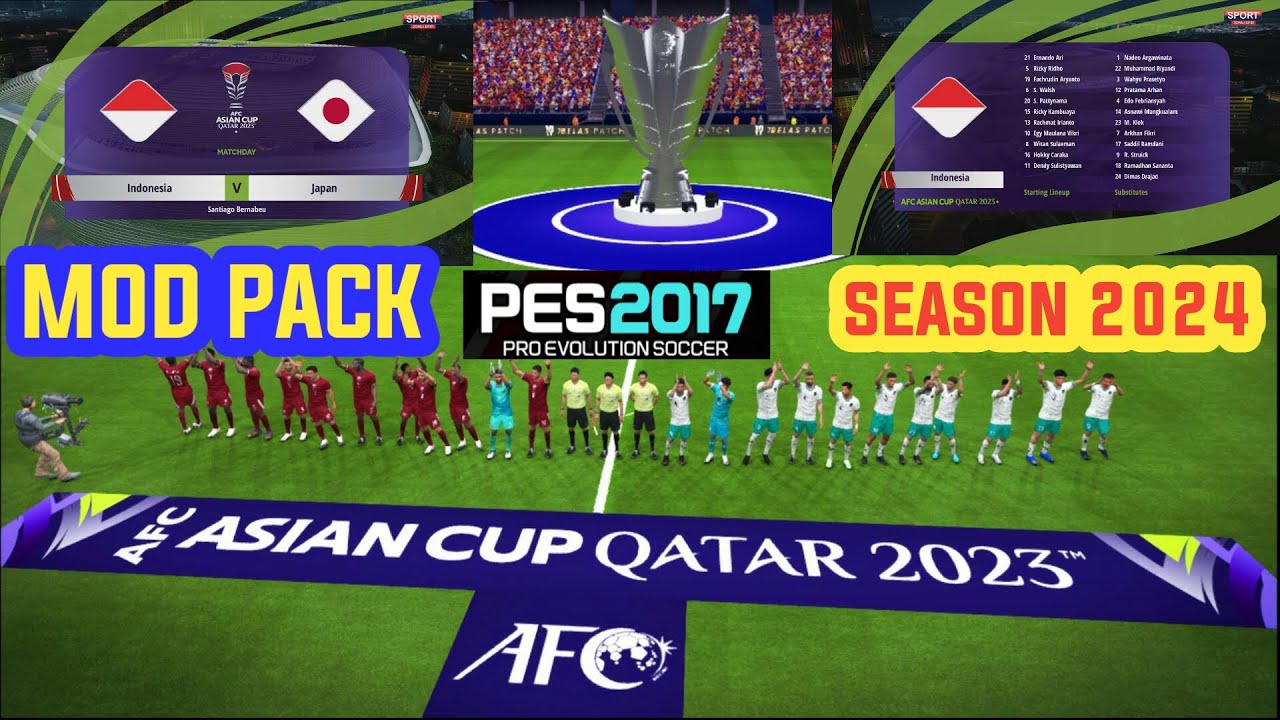PES 2017 AFC Asian Cup 2023 Modpack AIO 2024 - YouTube