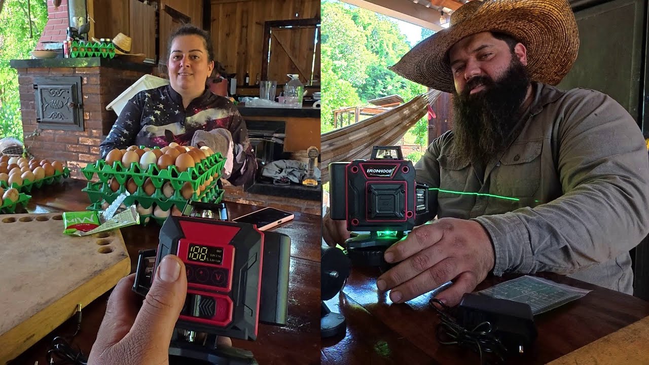 levamos carne e ovos pra cidade // ferramenta nova para ajudar na construção