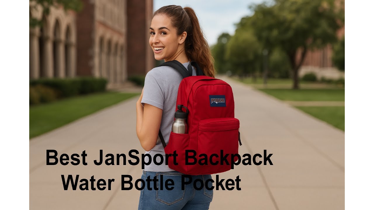 jansport backpack with waterbottle Main Campus - Travel or Work backpack w 15-Inch Laptop Sleeve and Dual Water Bottle Pockets, Black and a water bottle pocket to keep you hydrated throughout the day JanSport Big Student Backpack -
