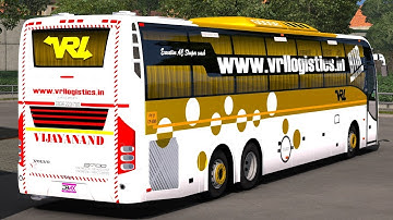 🔴 VRL Travels - Volvo Sleeper B11R [ETS2 4K Bus Mod Skin]