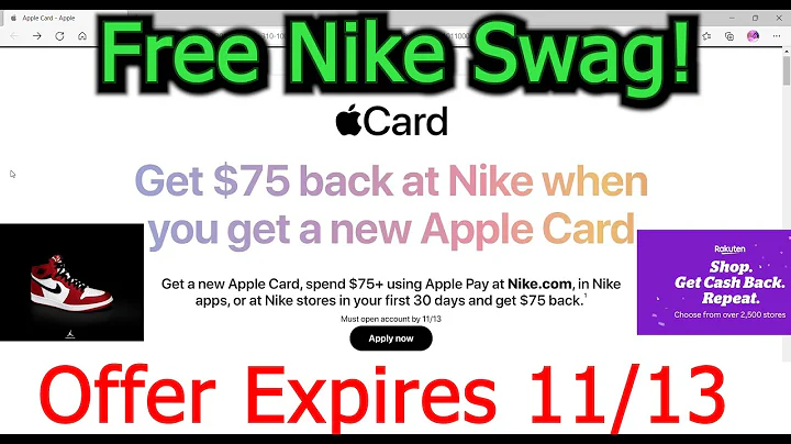 Get $75 off Nike with Apple Credit Card!