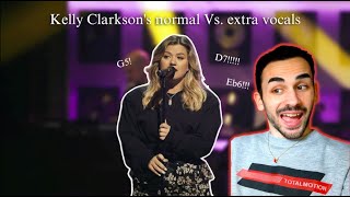 Kelly Clarkson's normal Vs. extra vocals (B4 - D7) | Reaction