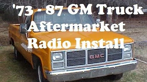 1973-87 GM Truck Custom Autosound Radio Install