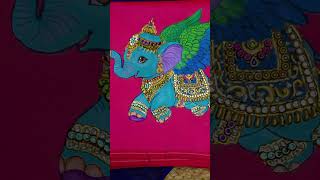 “Intricate Tanjore Hand-Painted elephant design, customized to perfection by VaniGaru 💫”