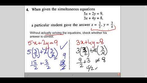 Simultaneous Linear Equation in two unknowns video #1