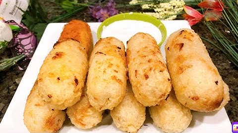 How To Make Coconut Banana Sweet Rice Roll Dessert/Cách Làm Bánh Chuối Nếp Nướng Bằng Nồi Air Fry