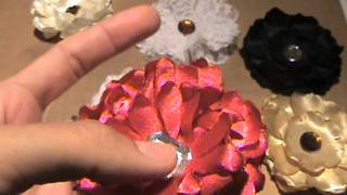 My First Satin And Lace Flowers That I Have Ever Made