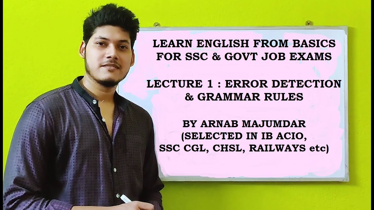 || ENGLISH || ERROR DETECTION AND GRAMMAR RULES || LECTURE 1 || 🔥🔥 ...