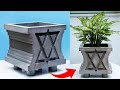 Make plant pots from foam and concrete | Make flower pots from cement