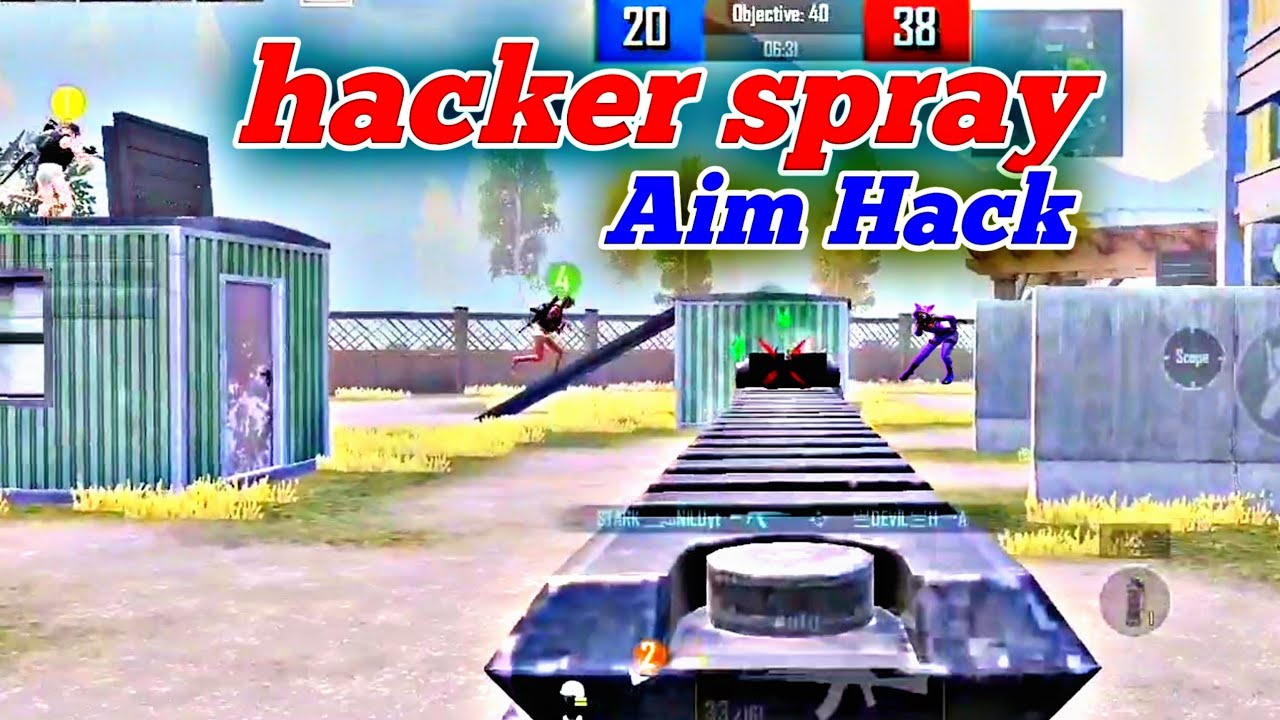 PUBG BGMI HACKER SPRAY 😱 Auto Aim setting 💪1v4 clutch