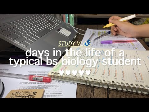 study vlog: days in the life of a bs biology freshman (study timelapse and book mails) 📮