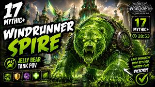 Windrunner Spire +17 | Green Jelly Bear Guardian Druid Tank POV | WoW Midnight