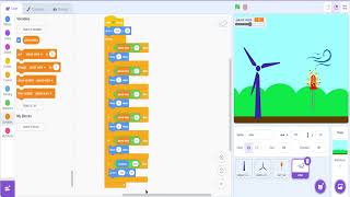 Create windmill effect code in scratch 3 | windmill program