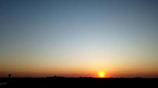 Sunset in Chicago IL USA on a clear night in June 2020