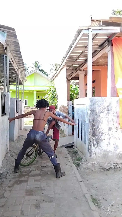 si aceng lagi bawa sepeda drag di hadang si kribo