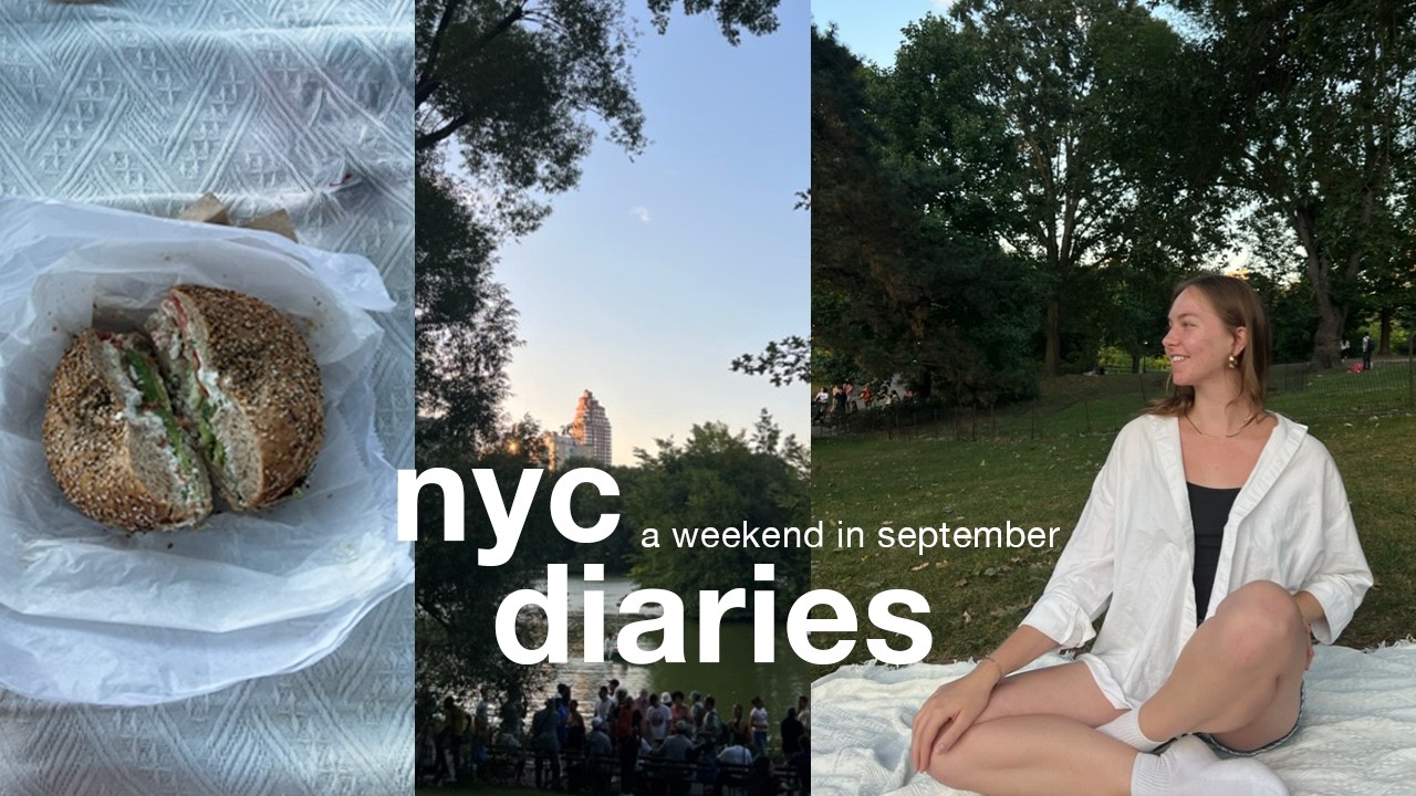 a weekend in my life in nyc: trying new things, bagels in the park & seeing old friends