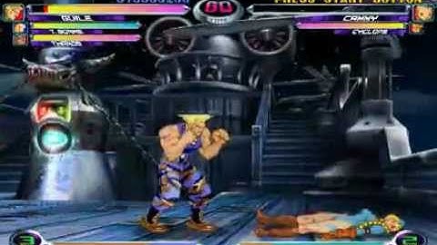 Guile-Tron-Thanos MVC2 Gameplay 1/2