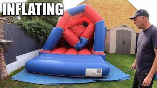 12x12 Bouncy Castle Inflating! Front View | Real-Time Setup