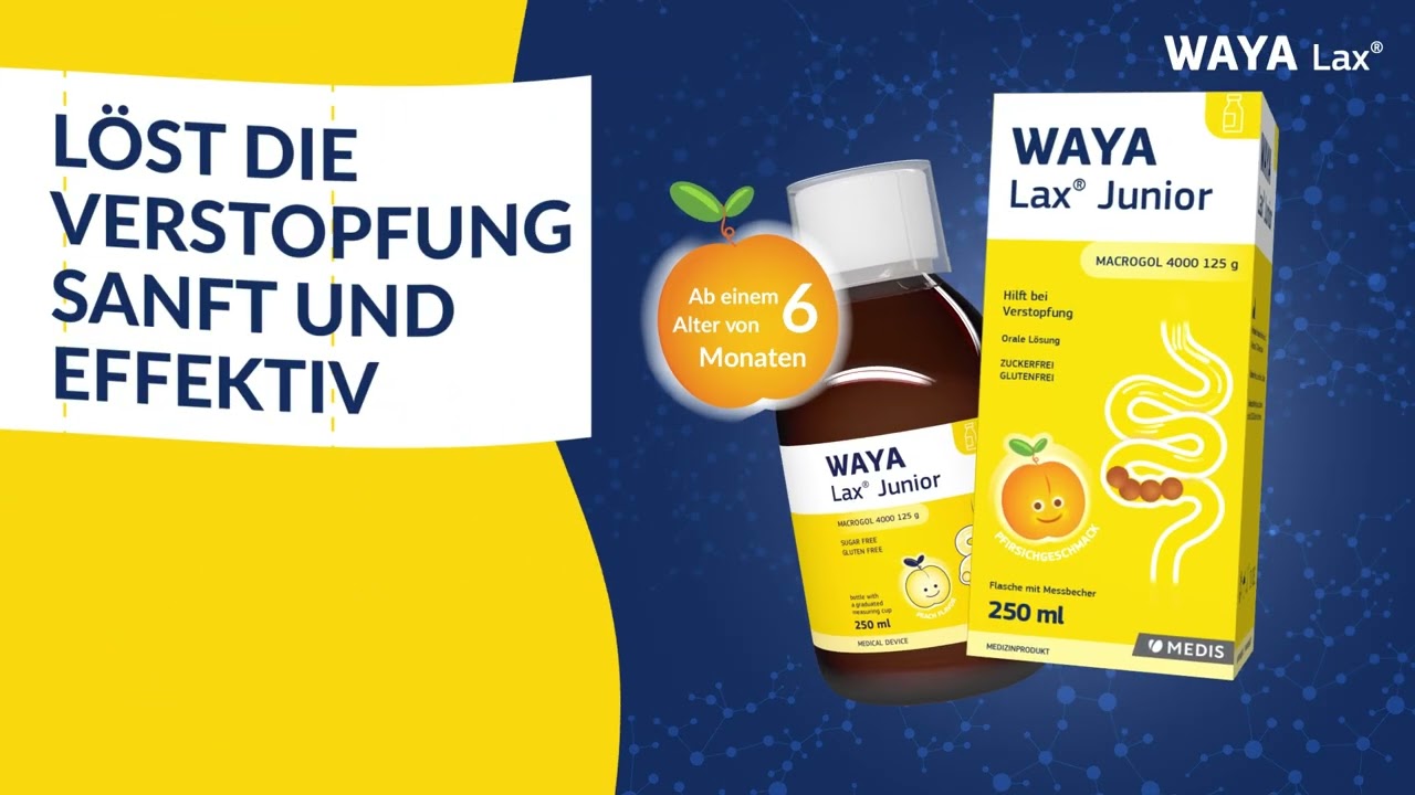 WAYA Lax Junior | Löst die Verstopfung sanft Und effektiv