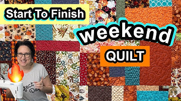 SUPER FAST 💥 Scrappy 4 Patch Quilt