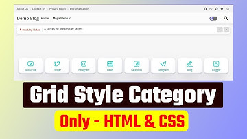 How to Add Grid style category in Blogger Using HTML & CSS | Add Category Grid in Blogger