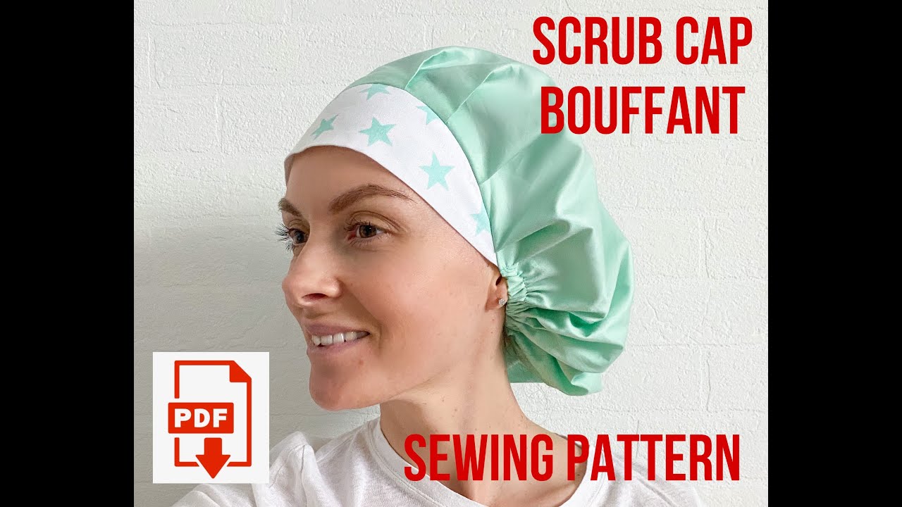 Bouffant Sewing Pattern English/Spanish, Scrub Cap Pattern Printable ...