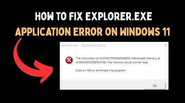 How to Fix Explorer exe Application Error on Windows 11