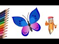 How to simply draw a beautiful butterfly, #YouTubeKids