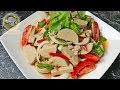 ยำหมูยอ น้ำยำรสเด็ดจี๊ดจ๊าดถึงใจ ทำง่ายมาก | Spicy Vietnamese Pork Sausage Salad | ครัวปรุงอร่อย