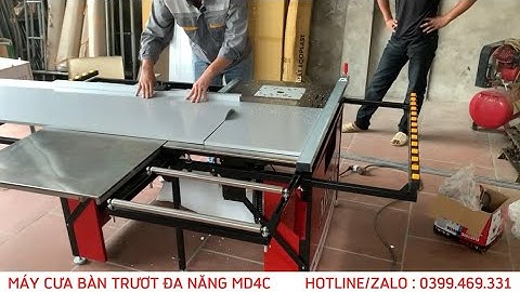 Máy cưa bàn trượt mini đa năng MD4C. Bàn giao máy cho xưởng nhựa tại Hưng Yên