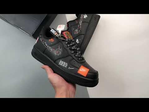 Nike Air Force 1 Low Just Do It Black For Sale - YouTube