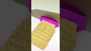 Rainbow ASMR Kinetic Sand Cutting Magic 🌈