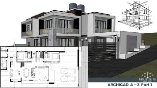 ArchiCAD Design Modeling A to Z Training Lesson Part 1 | Design your modern Project