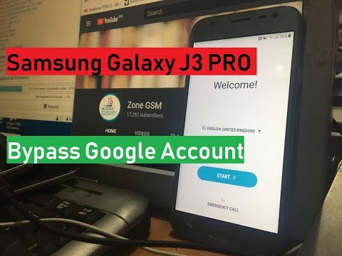 Bypass Google Account Samsung Galaxy J3 Pro Android 7.0 Nougat latest security update 2018
