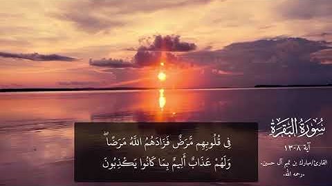 سوره البقرة ايه 8-13 | القارئ / مبارك بن تميم آل حسين -رحمه الله -