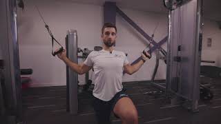 Split Stance Wide Lat Pulldown - RCA Fitness