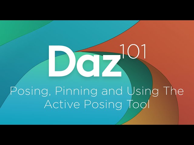 Daz 3D Tutorial: Posing, Pinning and Using the Active Posing Tool