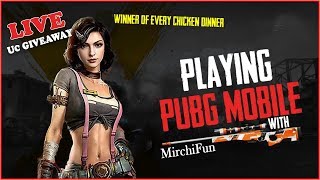 Free UC Giveaway | Pubg Mobile Live Stream 2019 With MirchiFun | Custom Room