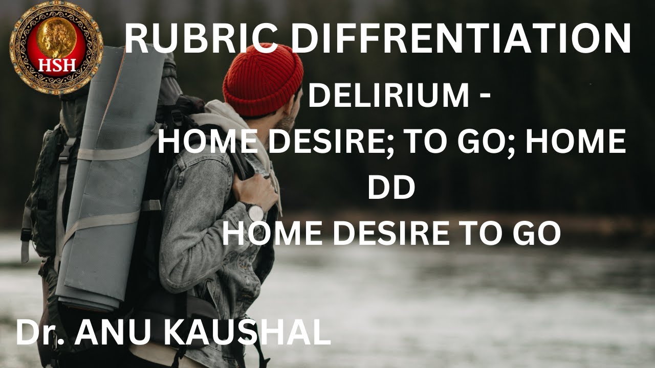 HSH RUBRIC DIFFRENTIATION - Dr. ANU KAUSHAL 