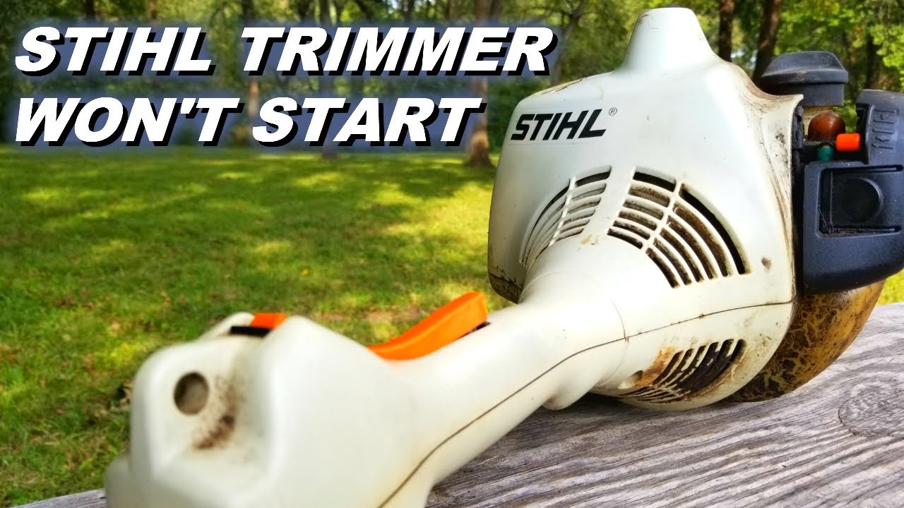 Stihl FS 55RC trimmer won't start fix - YouTube