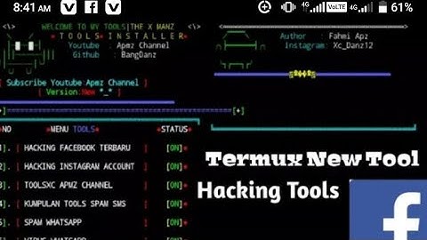 Facebook and social media phishing attack, hack, kali Linux with termux use. a tool,