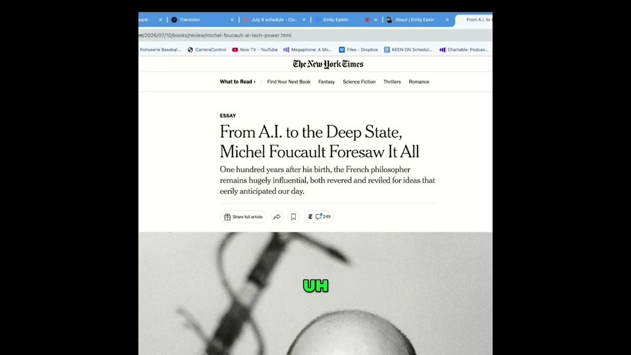 Foucault, AI, and the Deep State: A Foreseeable Future? #shorts