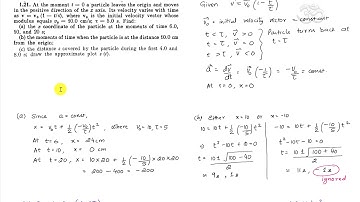 Uncle Irodov : Solution, Problems in General Physics, Mechanics, Problem 1.21, Advanced Physics