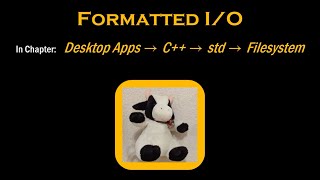 C++: Formatted I/O