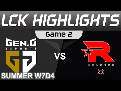 GEN vs KT Highlights Game 2 LCK Summer Season 2023 W7D4 Gen G vs KT Rolster by Onivia