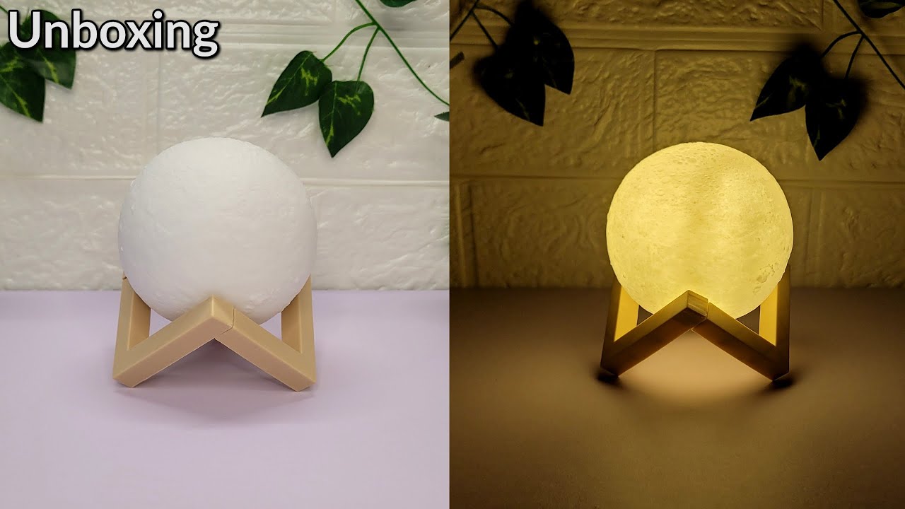 Moon Light | Children Night Lamp | Home Bedroom Decoration 3D Print Moon Lamp - Unboxing