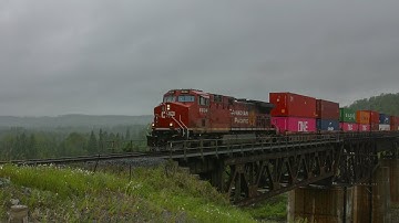 CP 2-104 Crossing the Nipigon River Bridge on the Nipigon Sub!