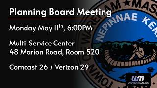 Wareham Planning Board Meeting 5/11/26
